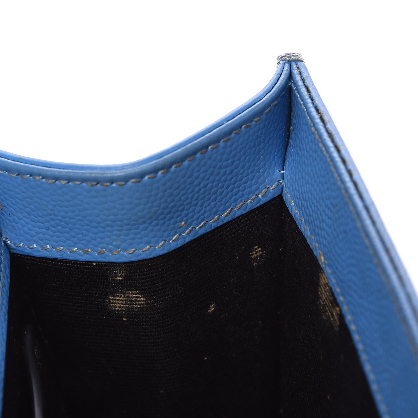 Grain De Poudre Small Classic Monogram Kate Satchel Blue Clair