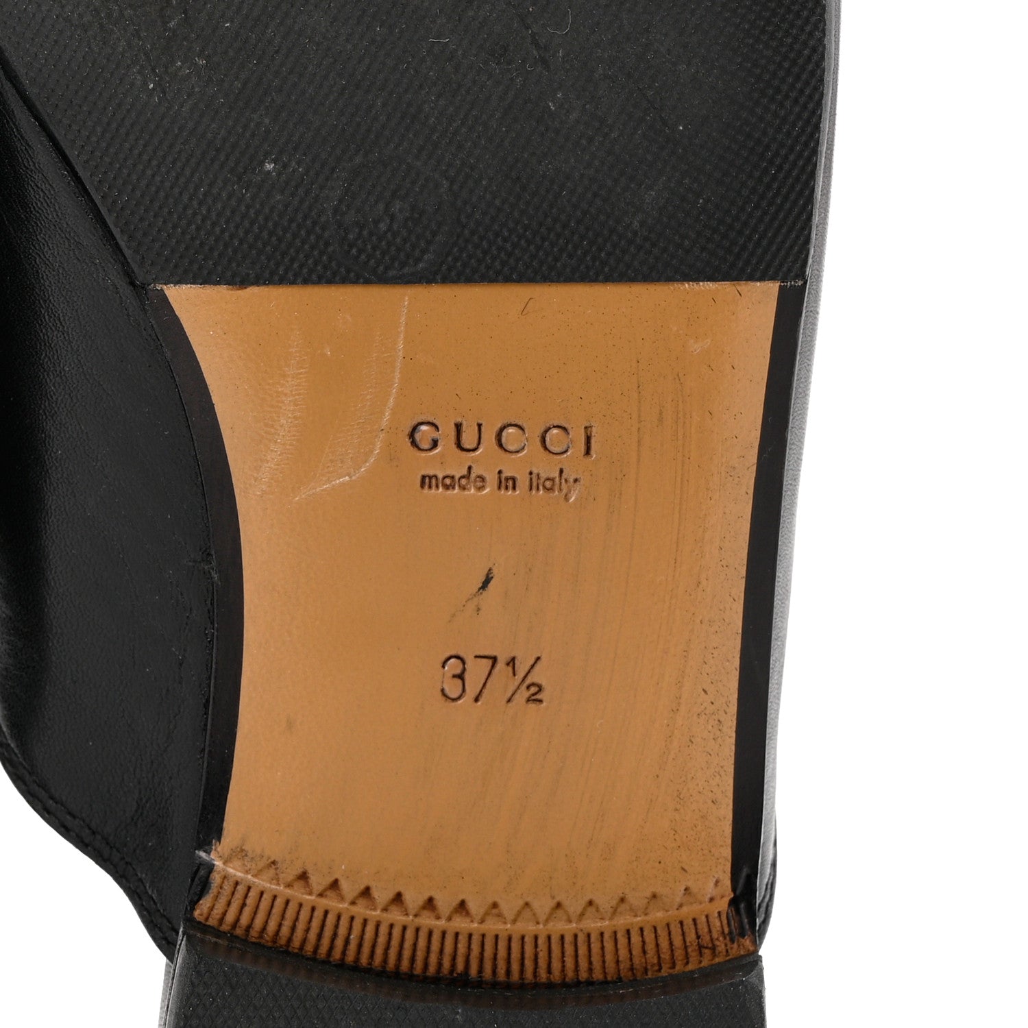 Gucci Calfskin Womens Princetown Slippers 37.5 Black 8 of 9