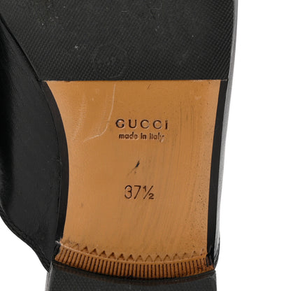 Gucci Calfskin Womens Princetown Slippers 37.5 Black 8 of 9