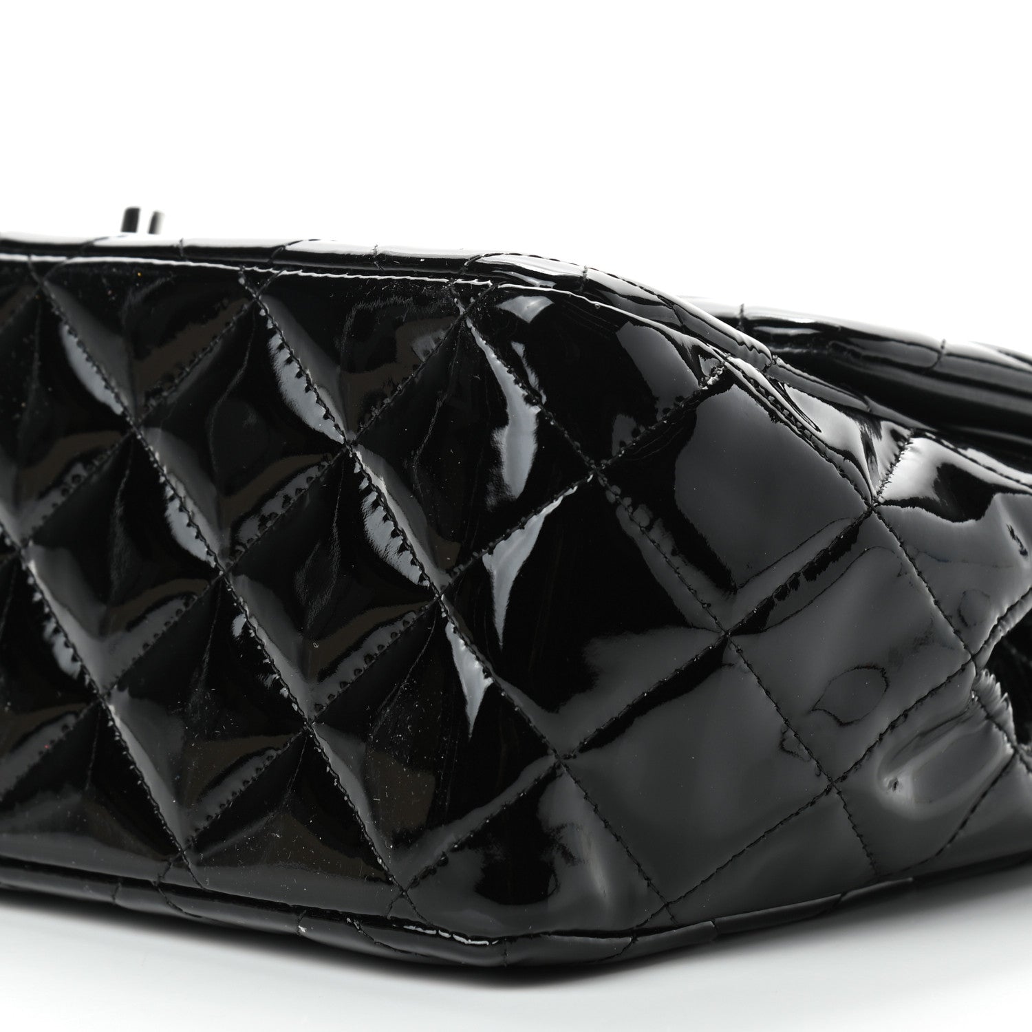 Chanel Patent Quilted Jumbo Double Flap Black 9 of 9