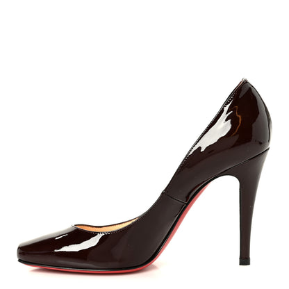 Christian Louboutin Patent Particule 100 Pumps 37.5 Plum 1 of 9