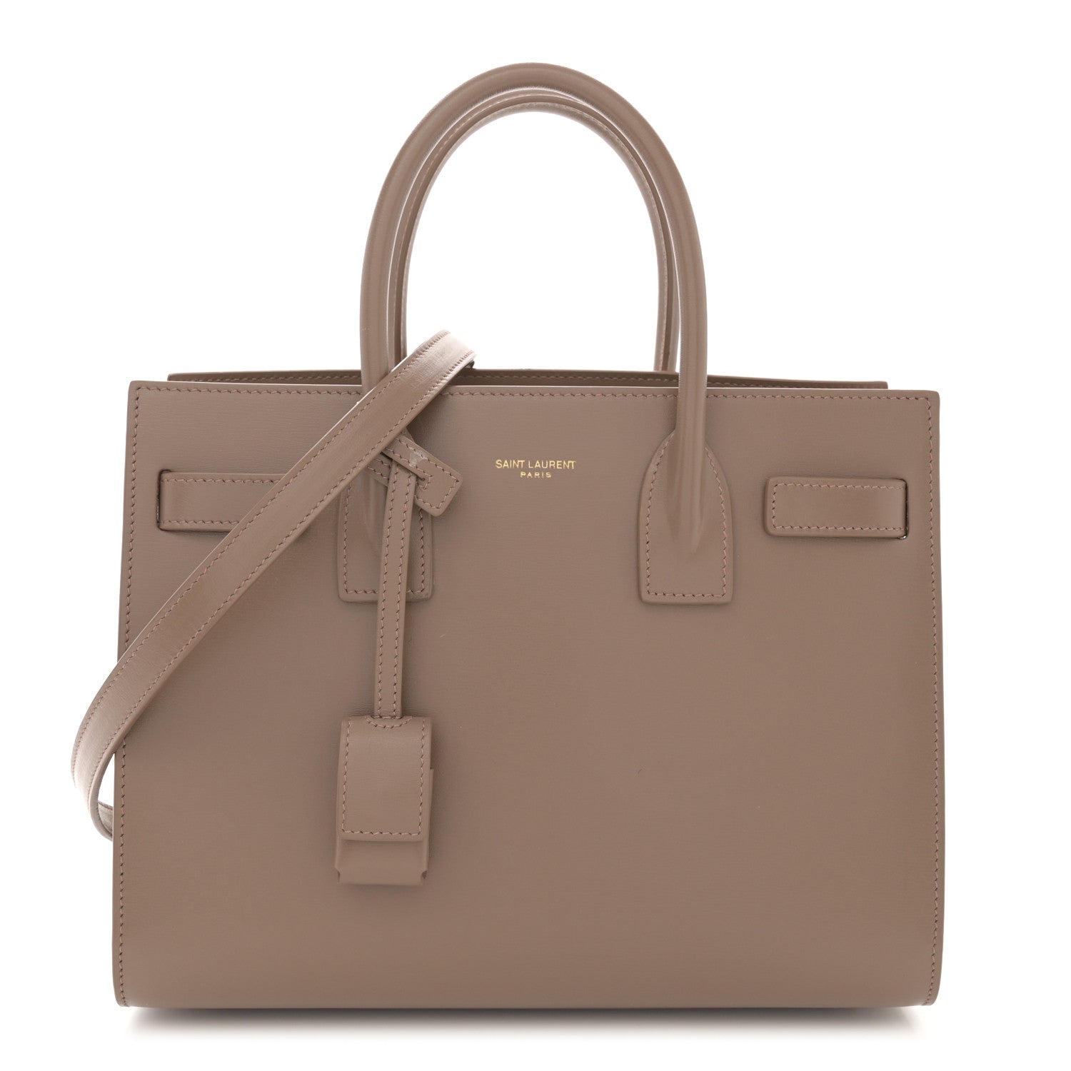 Saint Laurent Grained Calfskin Baby Sac De Jour Taupe 1 of 13