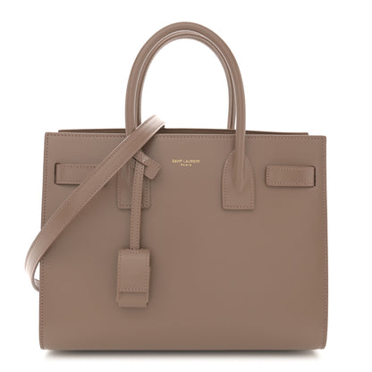 Saint Laurent Grained Calfskin Baby Sac De Jour Taupe 1 of 13