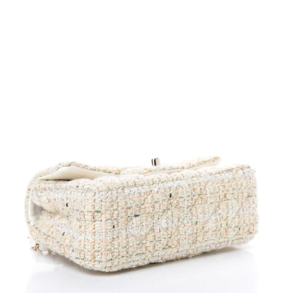 Chanel Tweed Quilted Mini Rectangular Flap Off White 3 of 9
