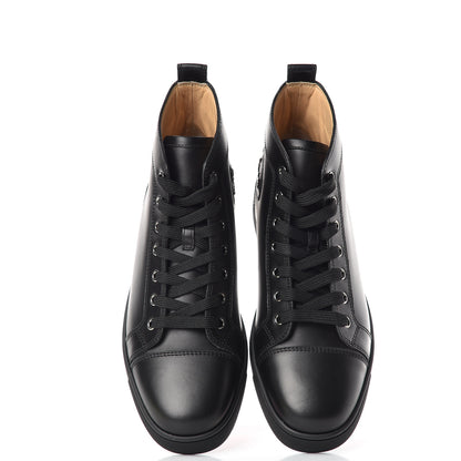 Christian Louboutin Calfskin Mens Louis High Top Sneakers 40.5 Black 5 of 11