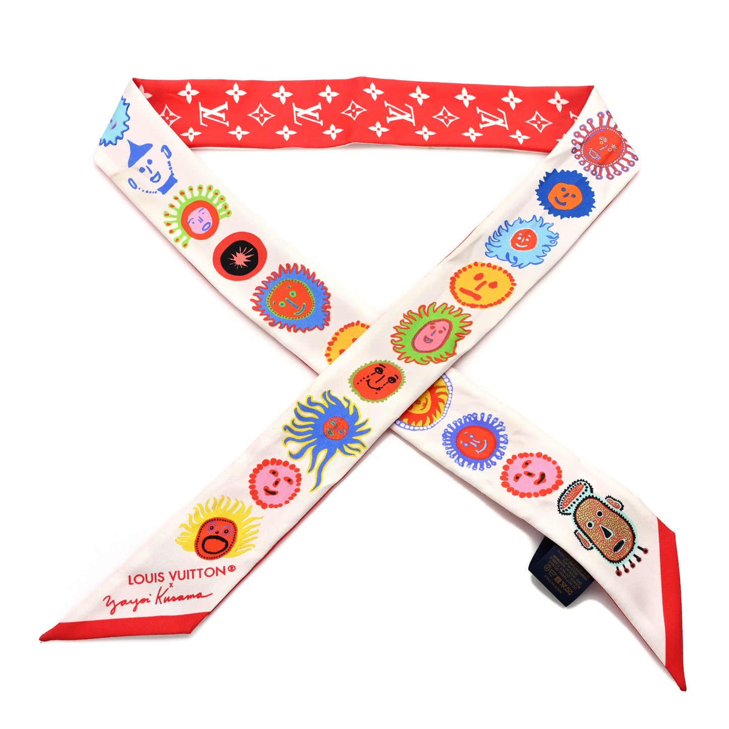 LV X YK Silk Monogram BB Bandeau Red