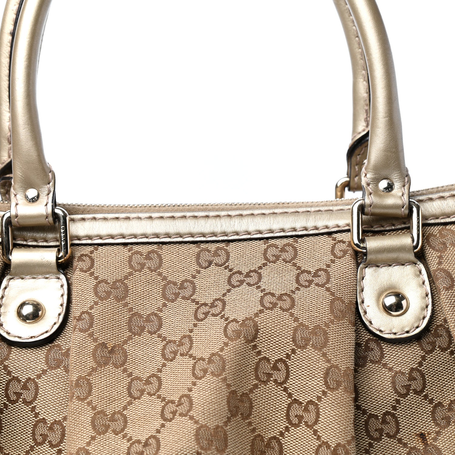 Gucci Monogram Medium Sukey Top Handle Bag Golden Beige 11 of 11