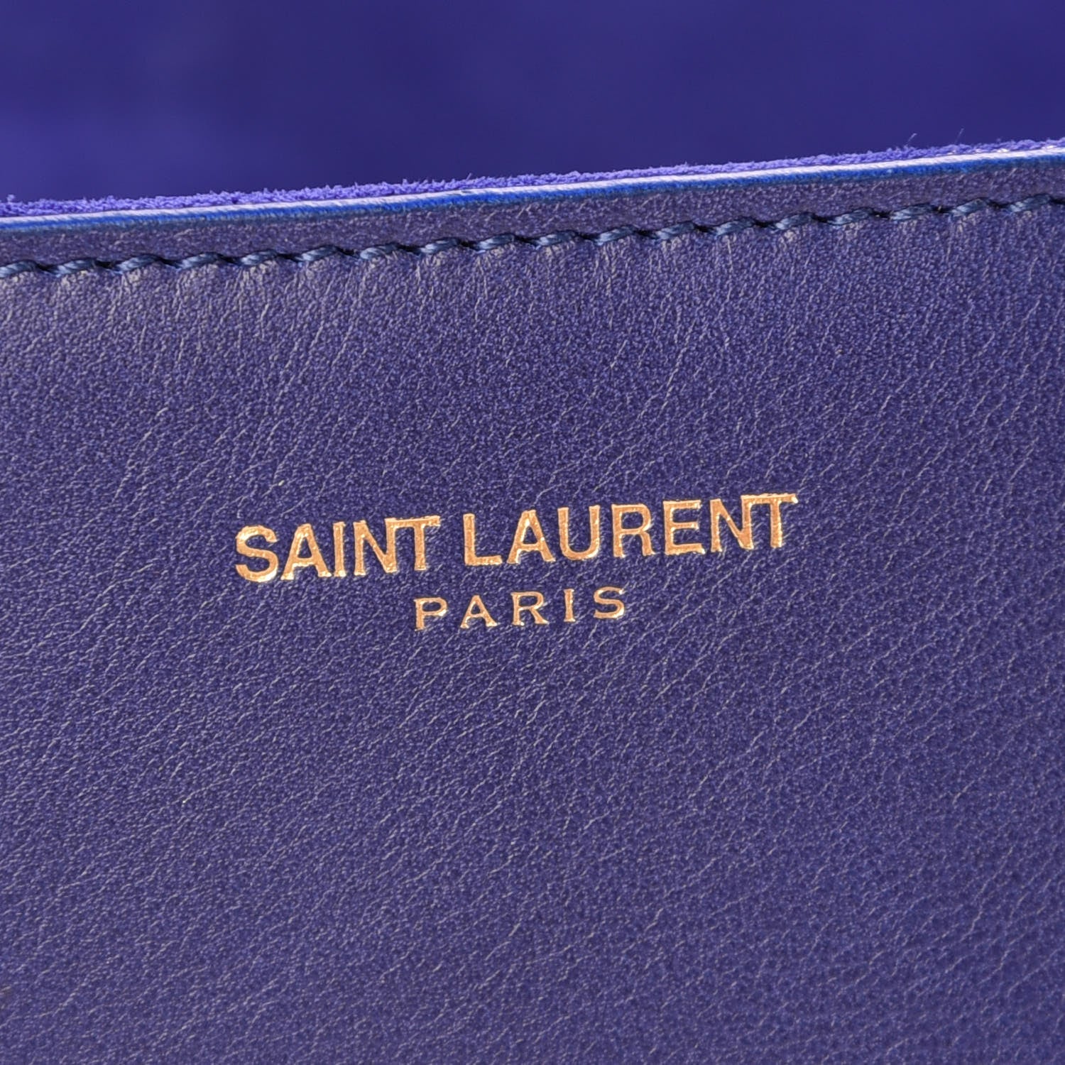 Saint Laurent Calfskin Classic Y Ligne Clutch Royal Blue 7 of 8