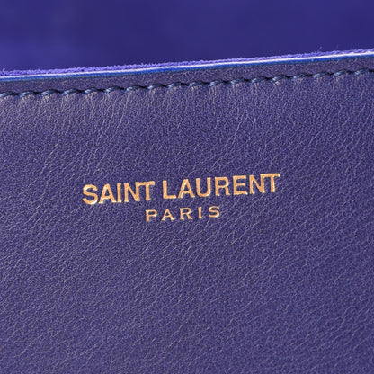 Saint Laurent Calfskin Classic Y Ligne Clutch Royal Blue 7 of 8