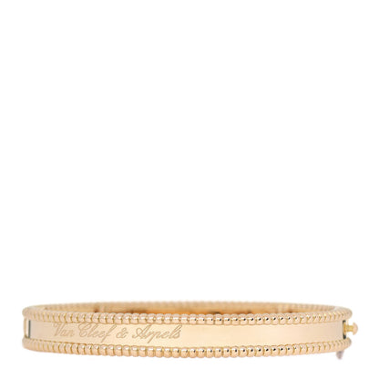 Van Cleef & Arpels 18K Yellow Gold Perlee Signature Bangle Bracelet M 1 of 4