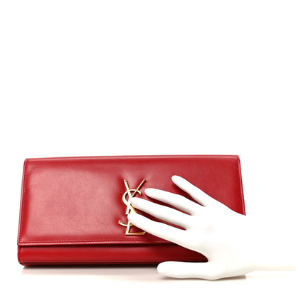 Saint Laurent Grain De Poudre Classic Monogram Cassandre Clutch Rouge Orient 2 of 11