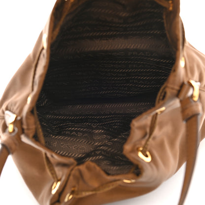 Prada Re-Nylon Saffiano Duet Bucket Crossbody Bag Cocoa 4 of 9