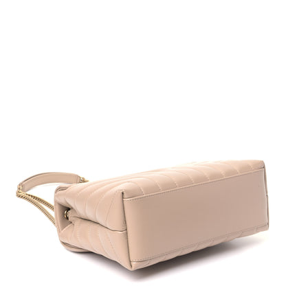 Saint Laurent Calfskin Y Quilted Monogram Small Loulou Chain Satchel Dark Beige 3 of 5