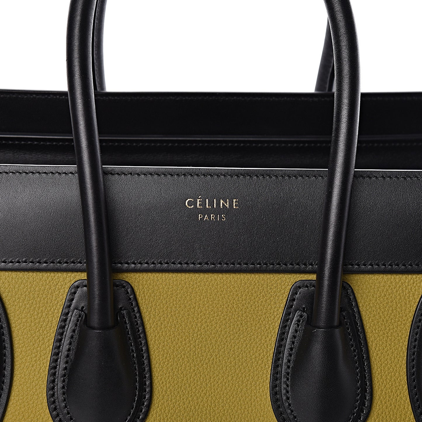 Baby Grained Calfskin Nubuck Micro Tri-Color Luggage Olive