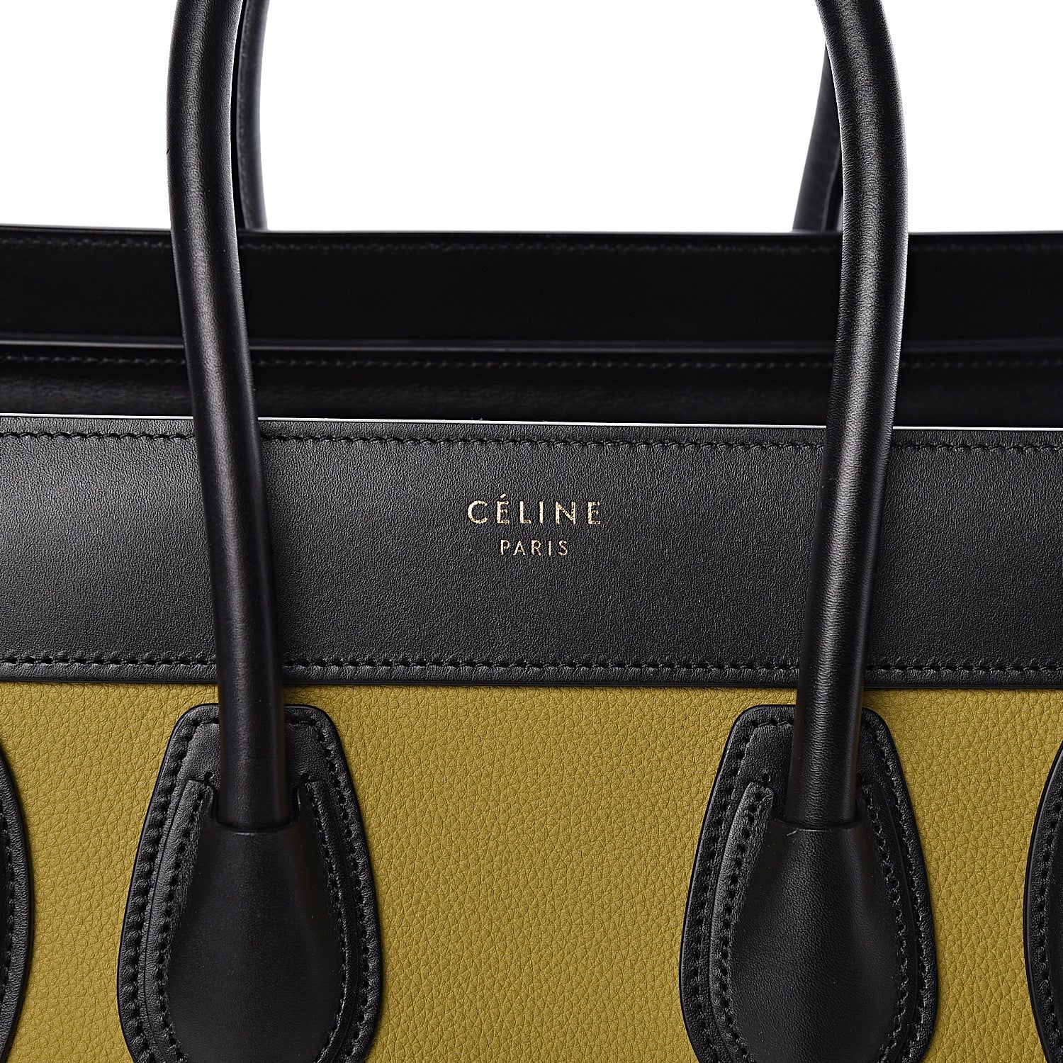 Celine Baby Grained Calfskin Nubuck Micro Tri-Color Luggage Olive 9 of 9