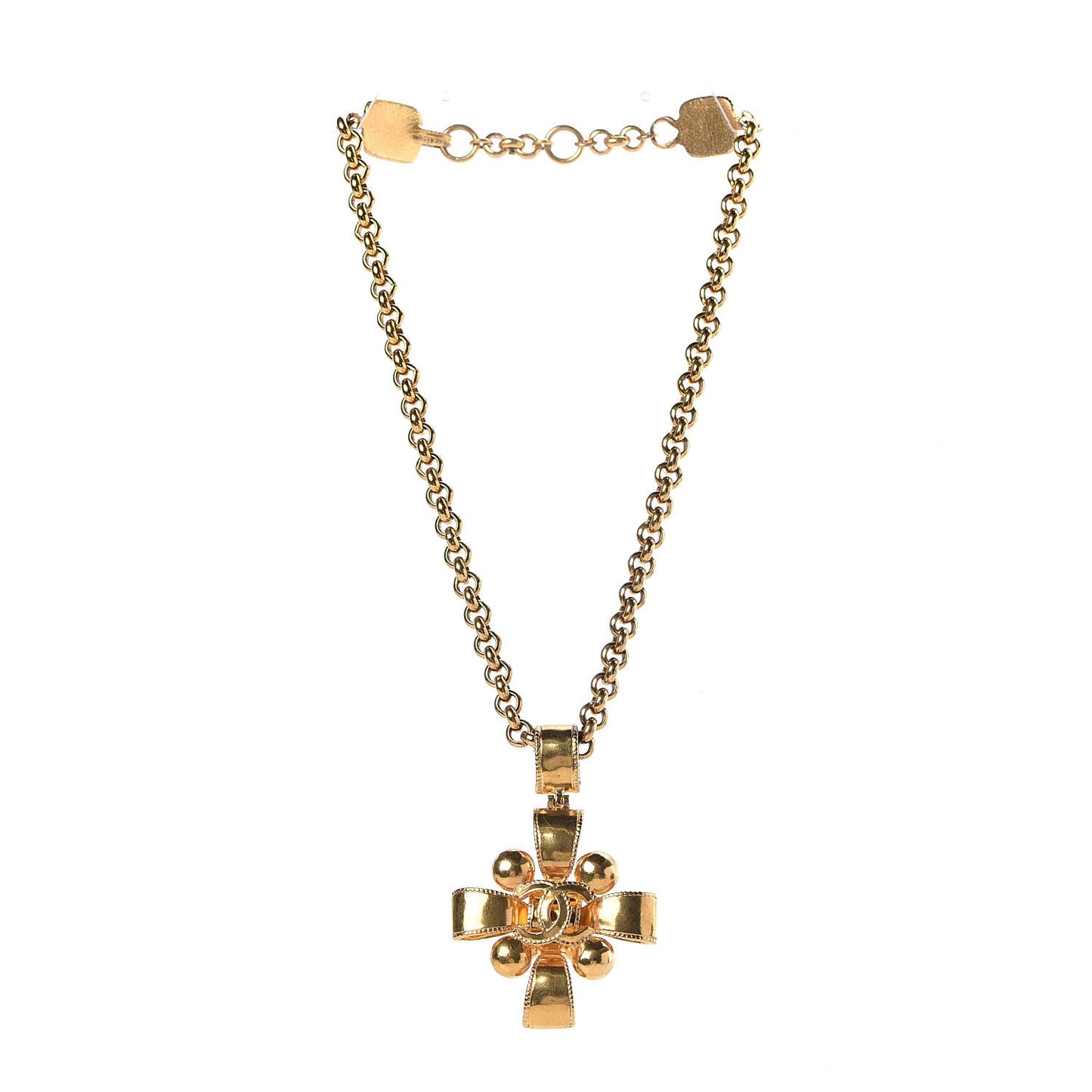 Chain CC Cross Necklace Gold
