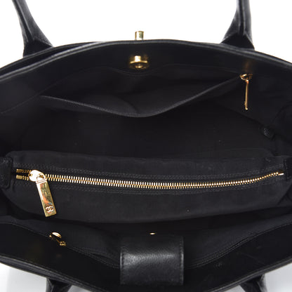 Chanel Calfskin Small Cerf Shopper Tote Black 5 of 10