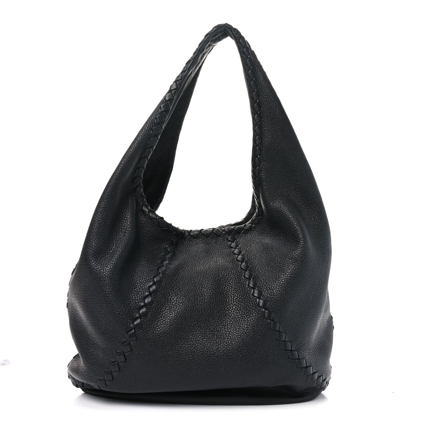Cervo Deerskin Large Hobo Black
