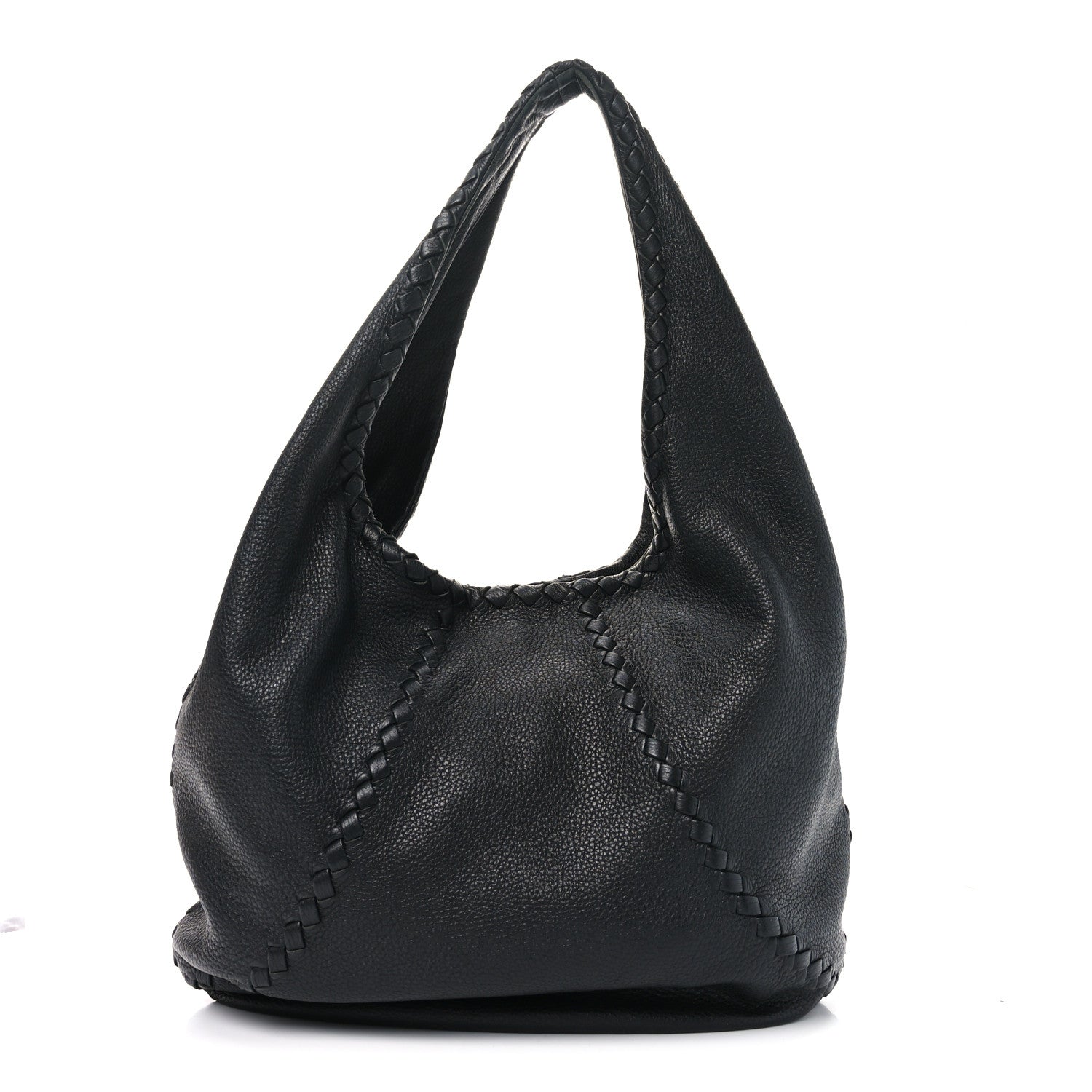 Bottega Veneta Cervo Deerskin Large Hobo Black 1 of 12