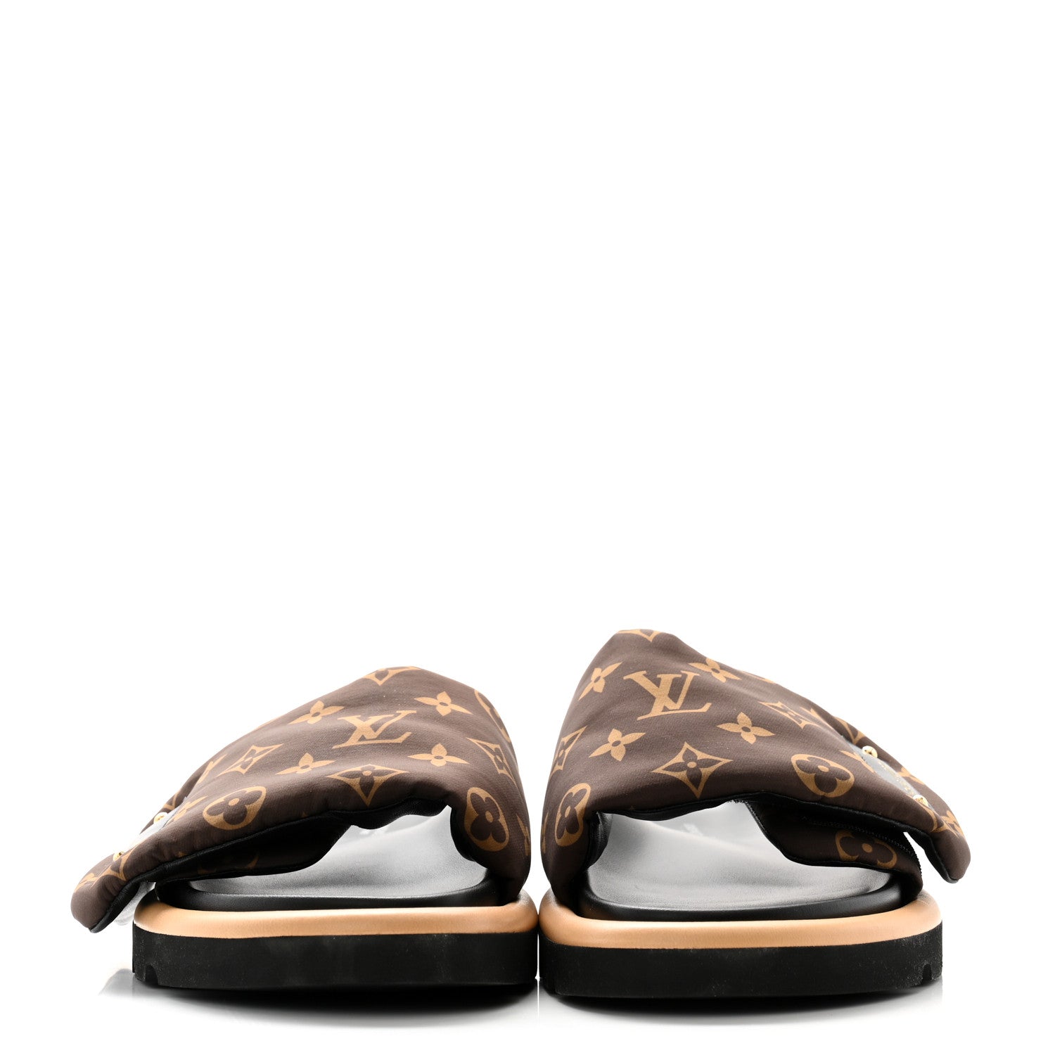 Louis Vuitton Nylon Monogram Pool Pillow Comfort Mule 38 Cacao Brown 2 of 9