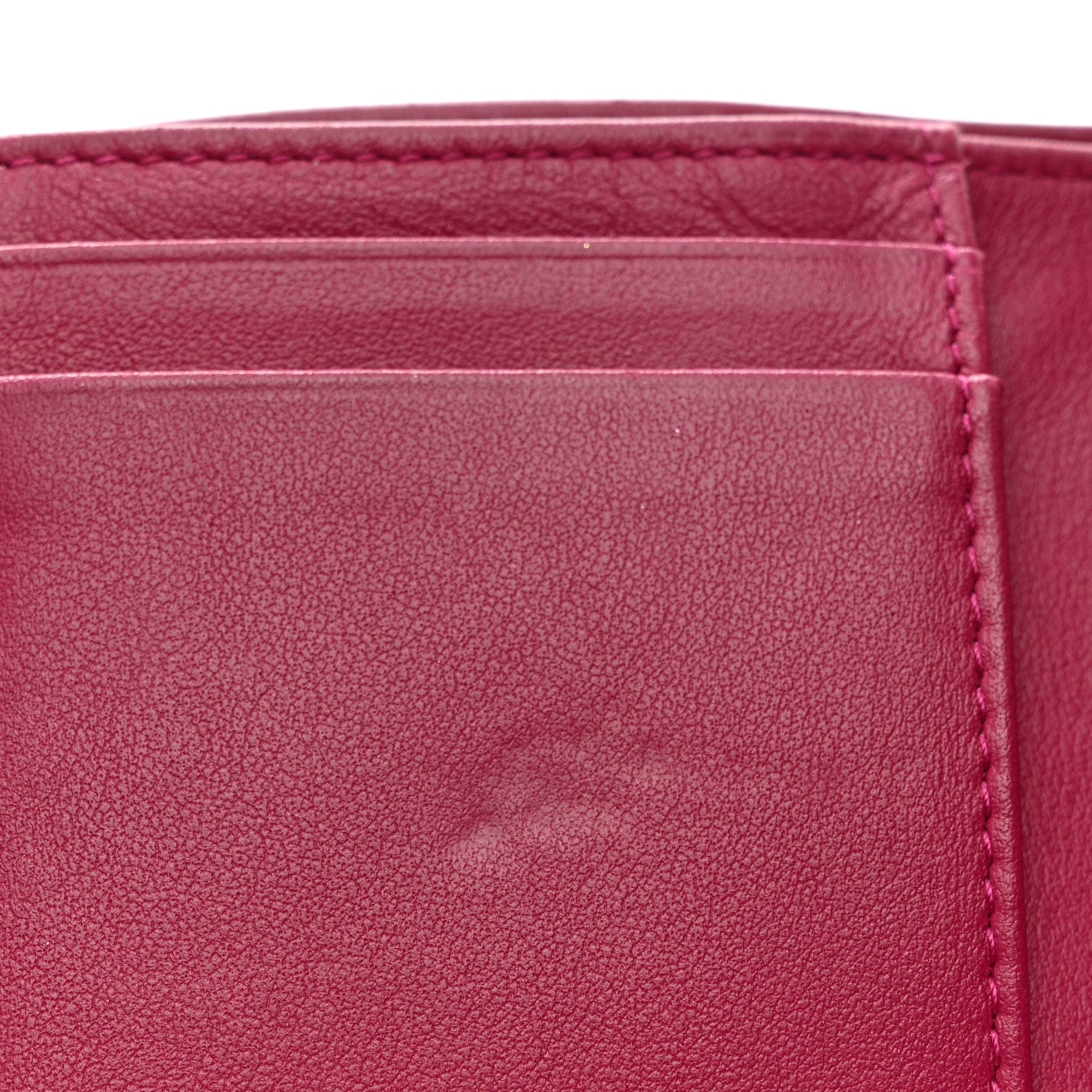 Chanel Caviar Quilted Compact Boy Wallet Dark Pink 7 of 11