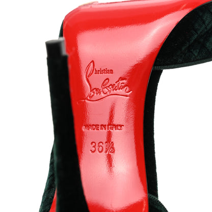 Christian Louboutin Velluto Stamp Iriza 100 Pumps 36.5 Verde 7 of 7