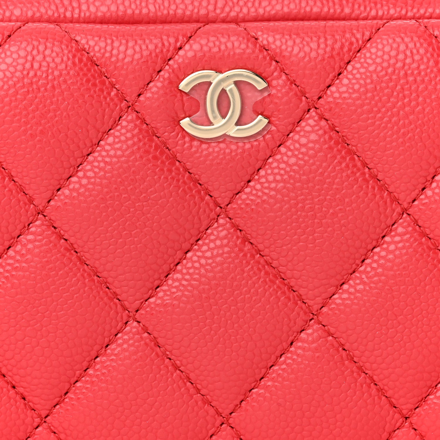 Chanel Caviar Quilted Toiletry Case With Chain Dark Pink 8 of 11