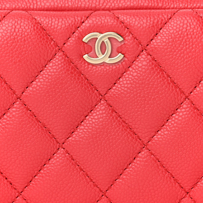Chanel Caviar Quilted Toiletry Case With Chain Dark Pink 8 of 11