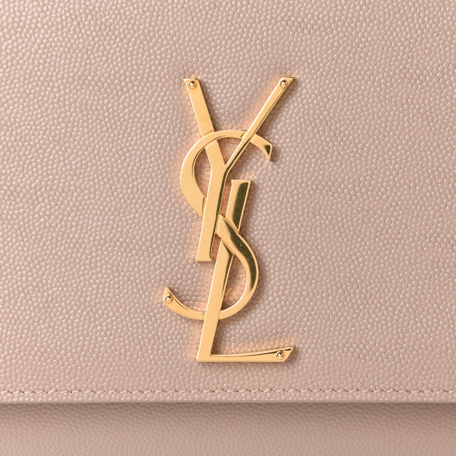 Saint Laurent Grain De Poudre Medium Monogram Kate Satchel Dark Beige 9 of 11