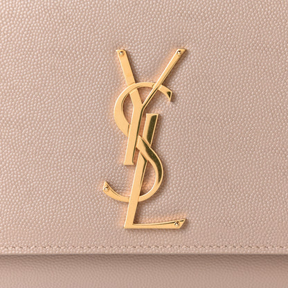 Saint Laurent Grain De Poudre Medium Monogram Kate Satchel Dark Beige 9 of 11