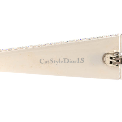 Christian Dior Acetate Crystal CatStyleDior1S Sunglasses Silver 6 of 9