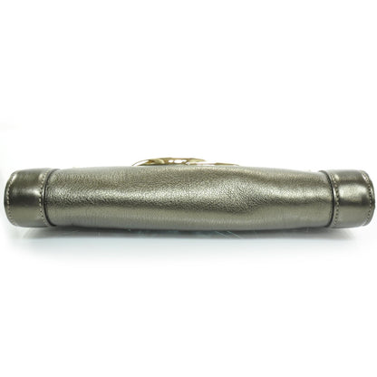 Gucci Leather Britt Clutch Metallic 4 of 8