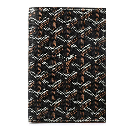 Goyard Goyardine Grenelle Passport Wallet Black Gold 1 of 7