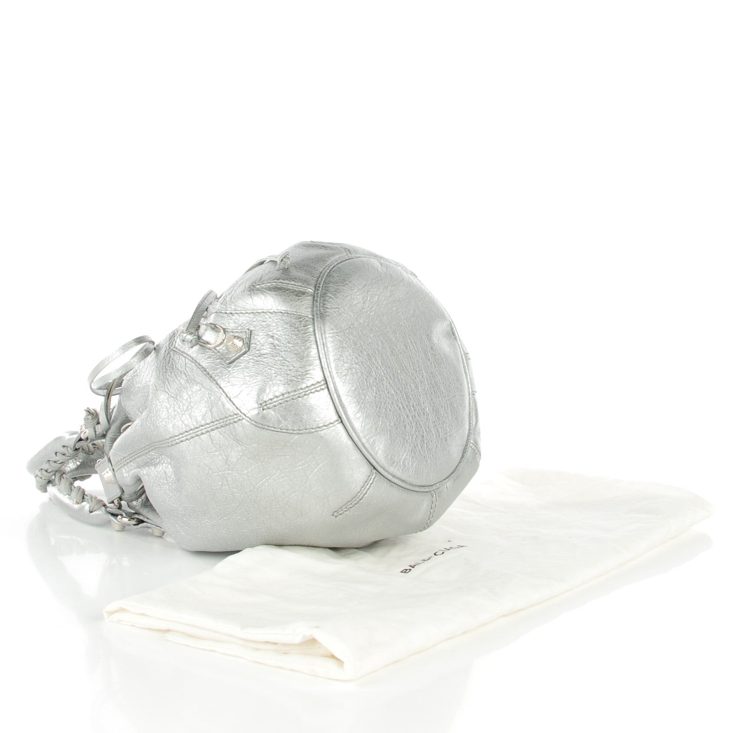 Balenciaga Agneau Giant 12 Silver Hardware Mini Pompon Gris Aluminum 4 of 7