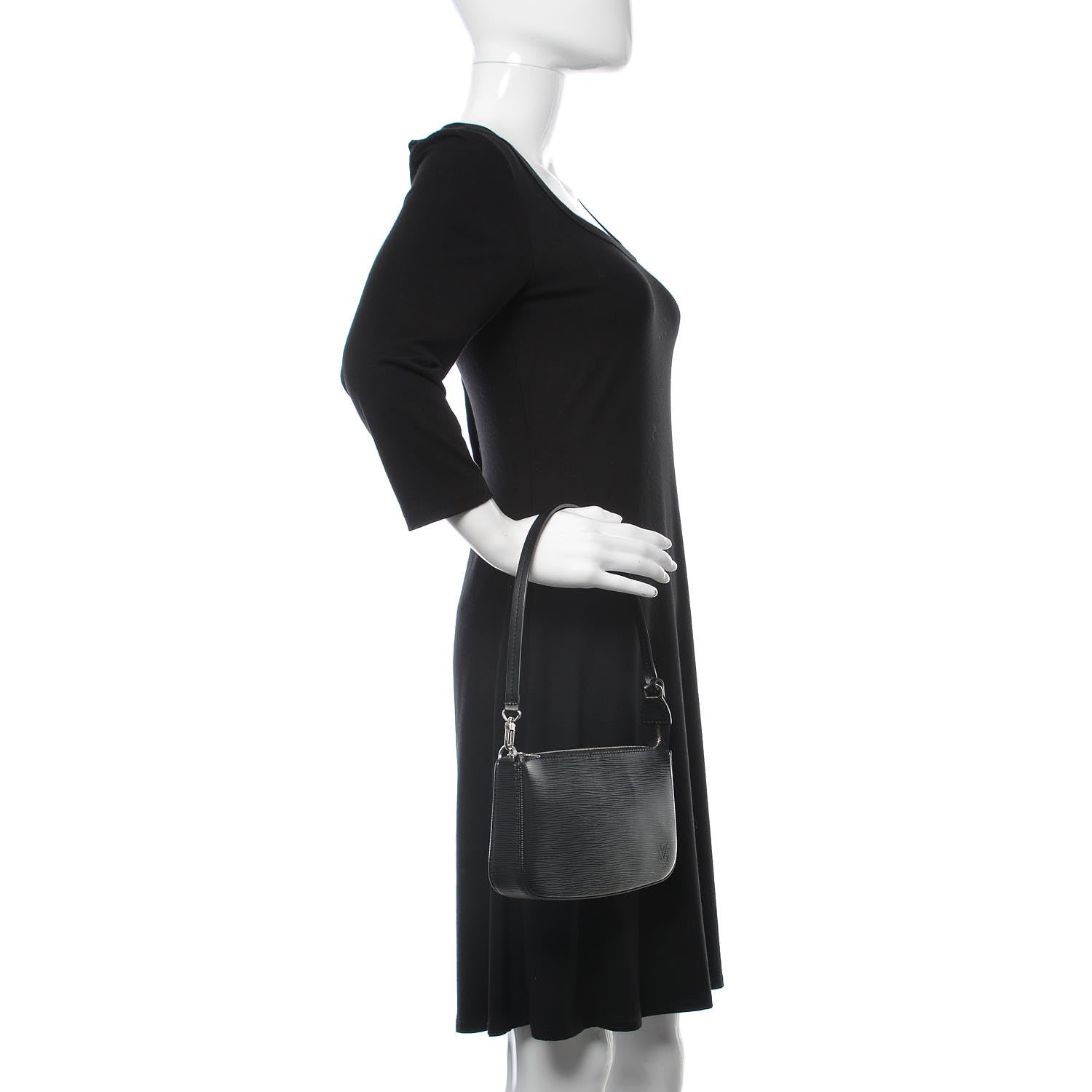 Louis Vuitton Epi Pochette Accessories NM Black 2 of 7