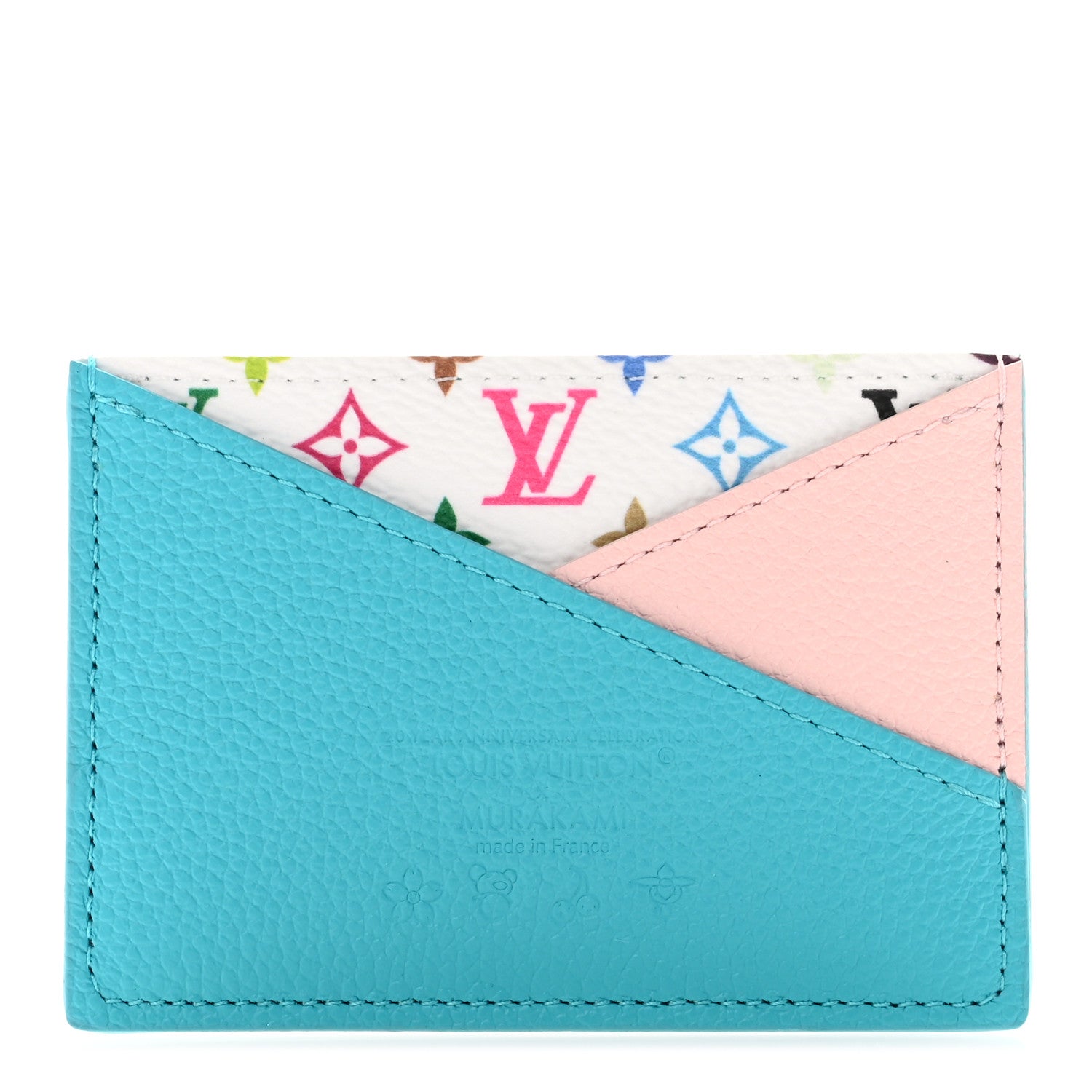 Louis Vuitton LV X TM Monogram Multicolor Criss-Cross Card Holder Kabira Blue Rose 1 of 6