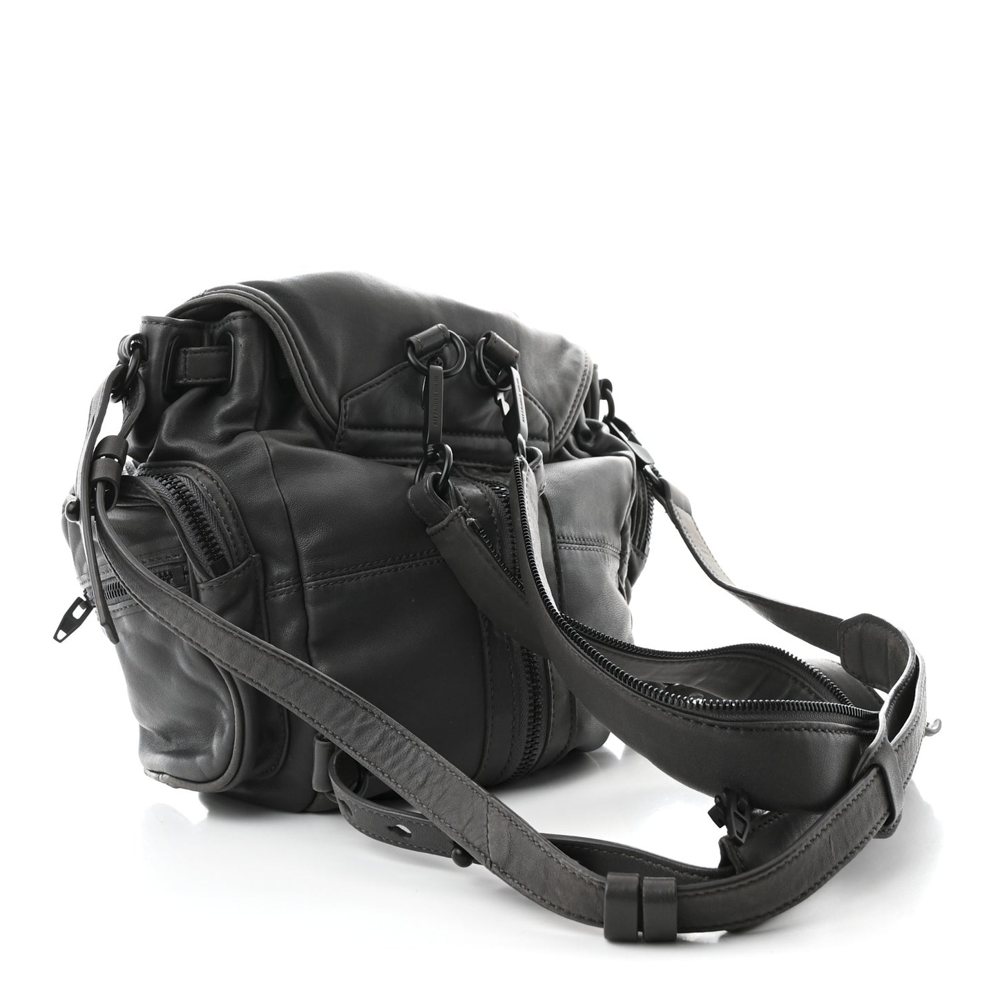Lambskin Backpack Bag Grey