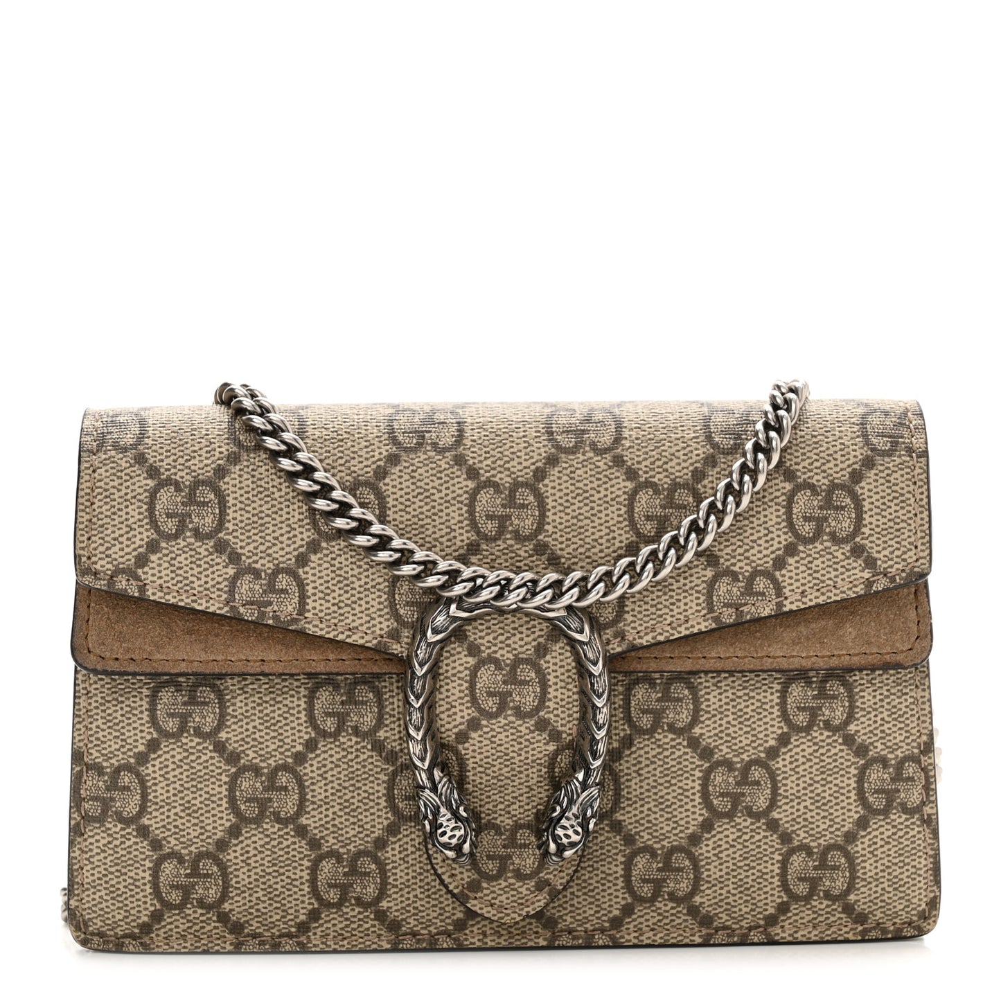 GG Supreme Monogram Super Mini Dionysus Shoulder Bag Taupe
