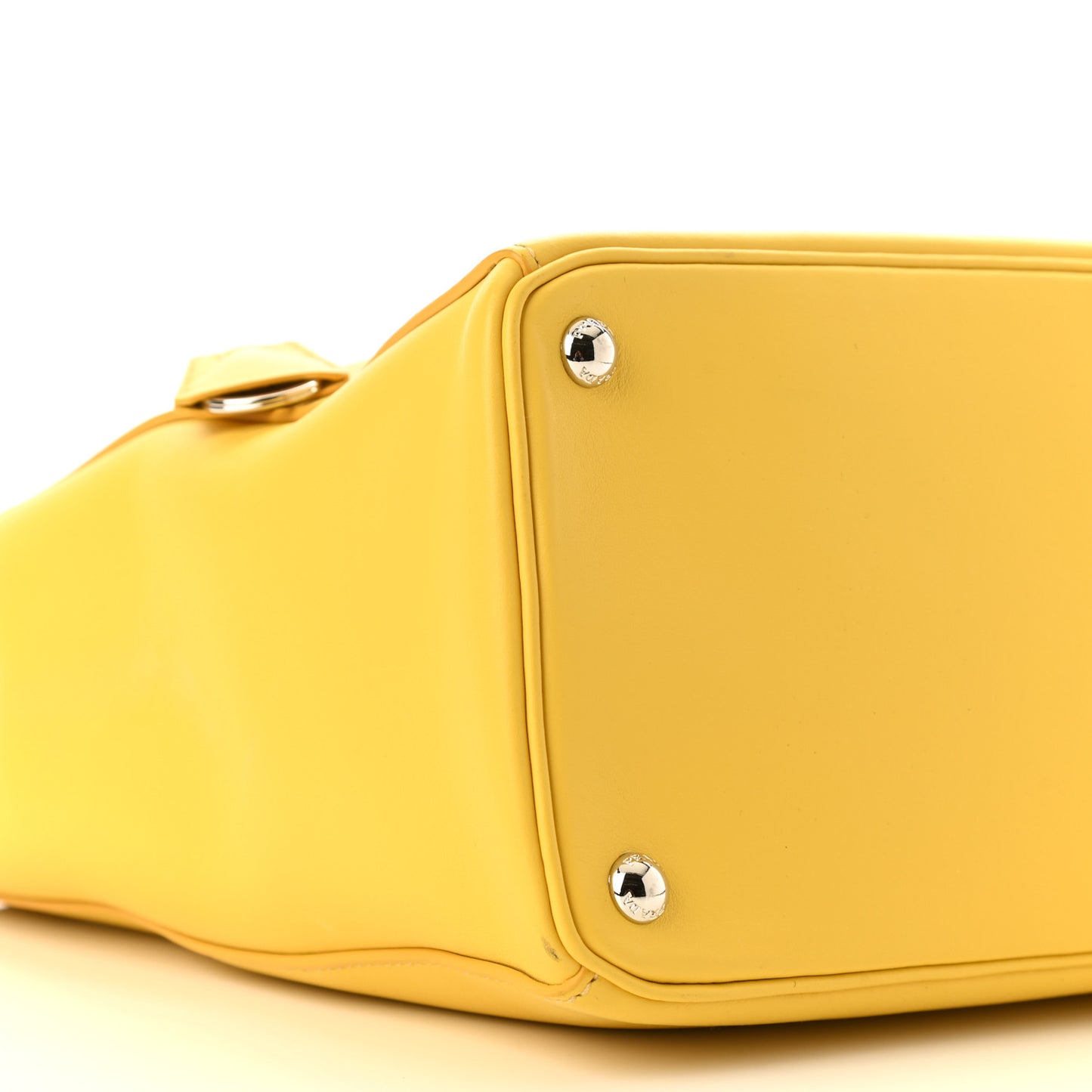 City Calf Medium Galleria Double Zip Tote Yellow