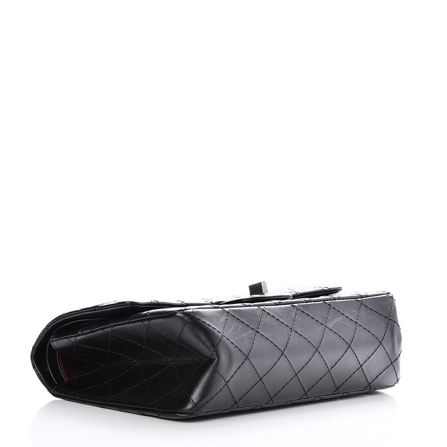 Aged Calfskin Quilted 2.55 Reissue 225 Flap Black