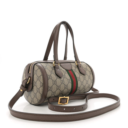 Gucci GG Supreme Monogram Web Small Ophidia Boston Bag Beige New Acero 3 of 14