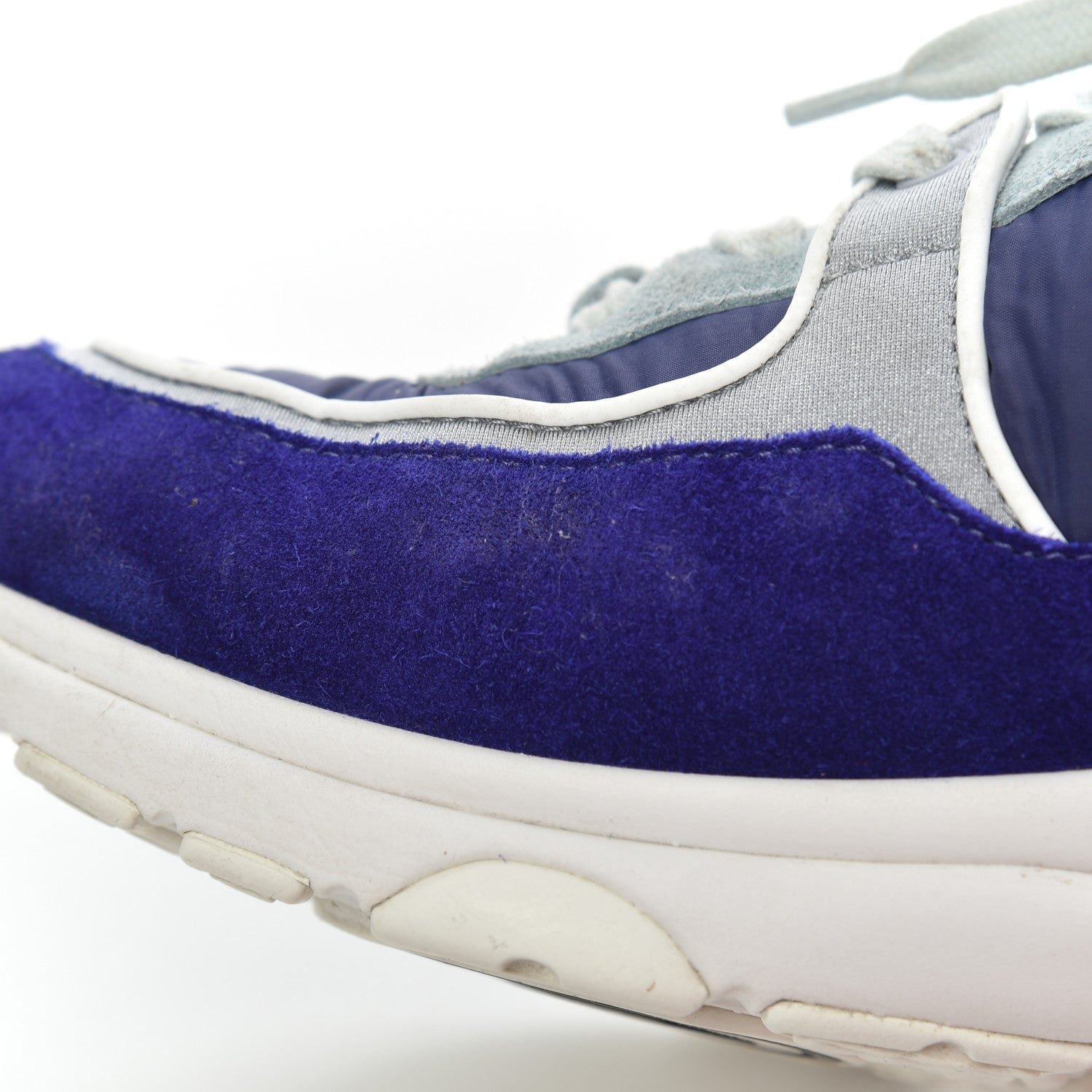Chanel Nylon Lambskin Suede Calfskin Womens Logo Sneakers 39 Blue Coral 9 of 21