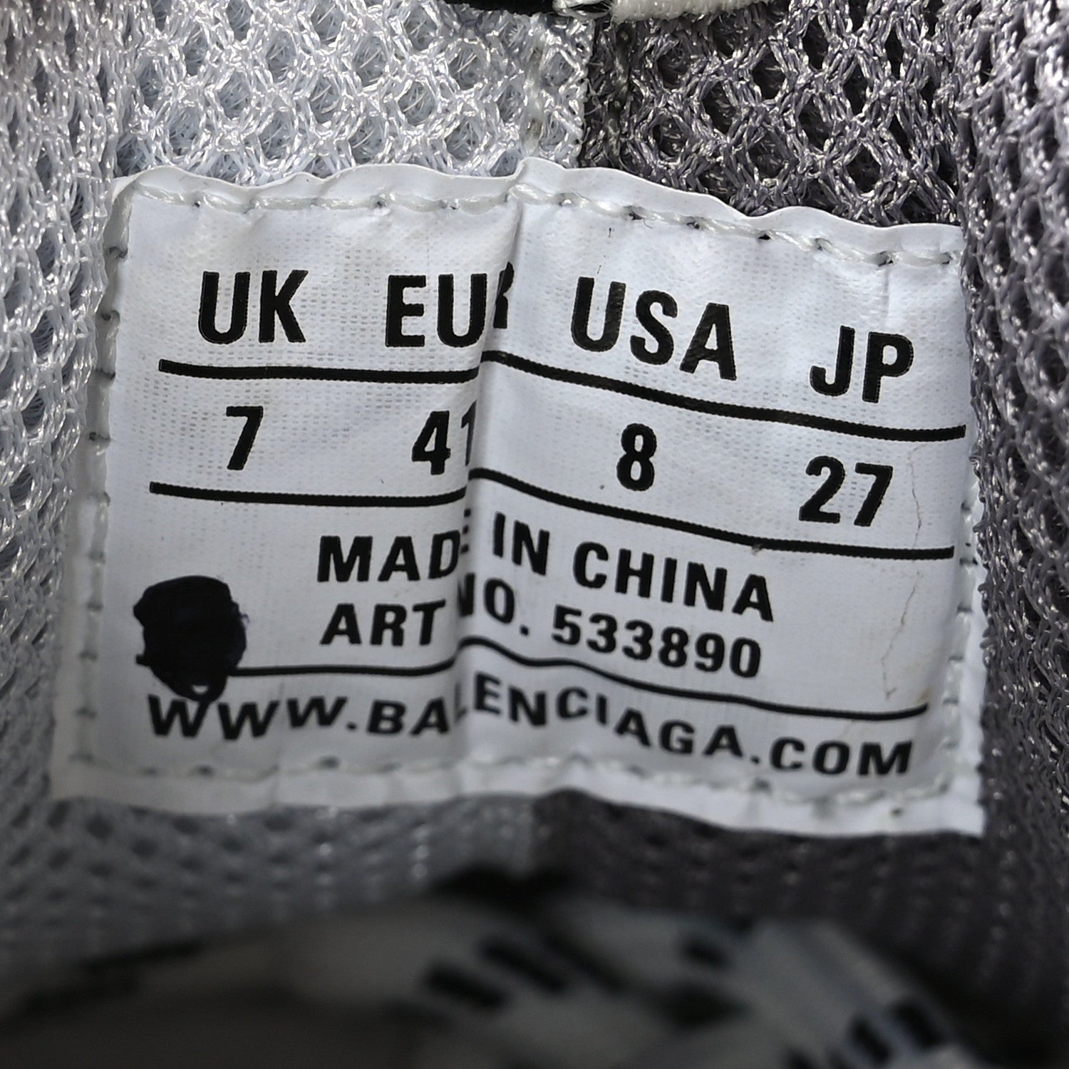 Balenciaga Fabric Mesh Half & Half Colorways Mens Triple S Sneakers 41 Grey Blue Rouge Jaune Black 6 of 6