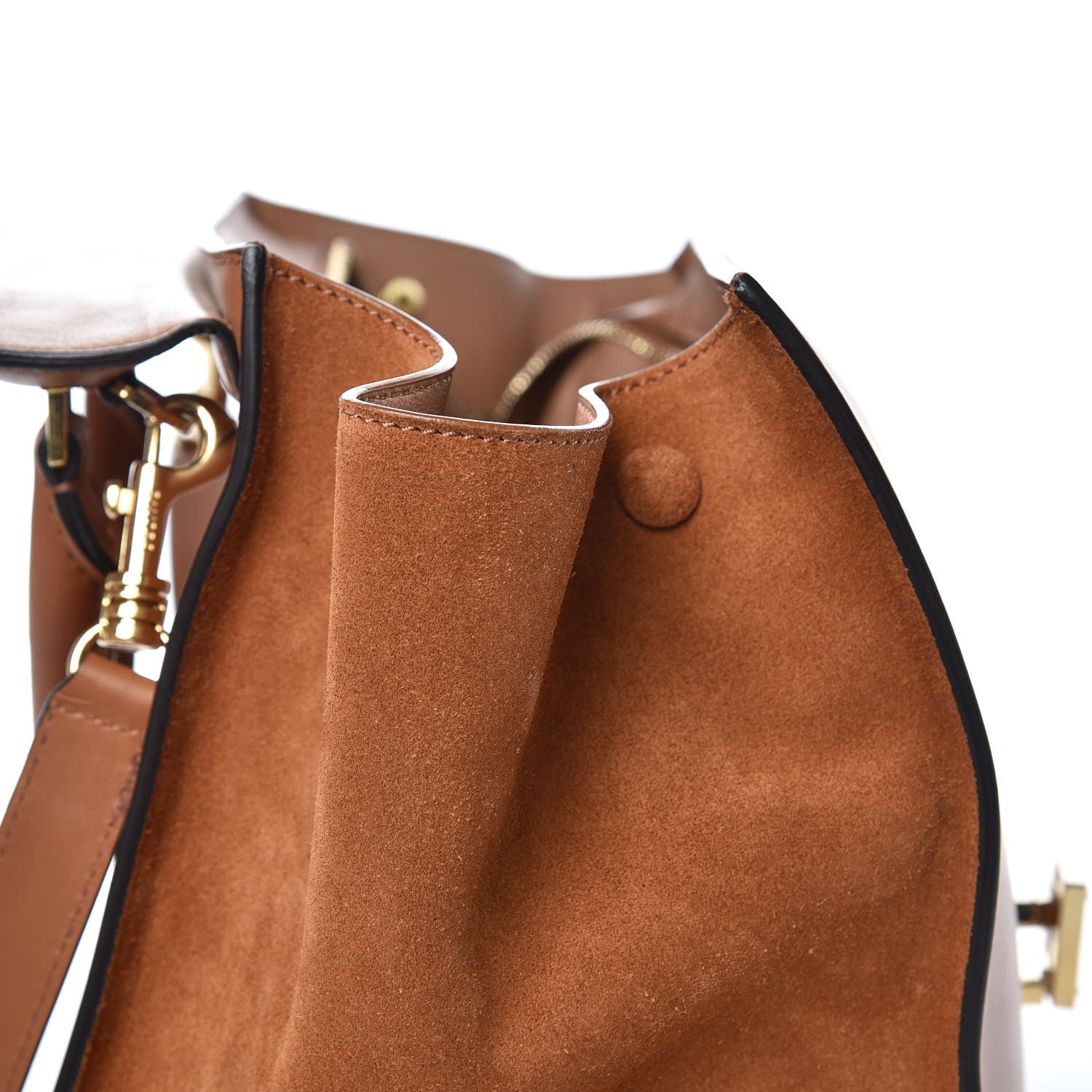 Celine Natural Calfskin Suede Medium Trapeze Tan 8 of 13