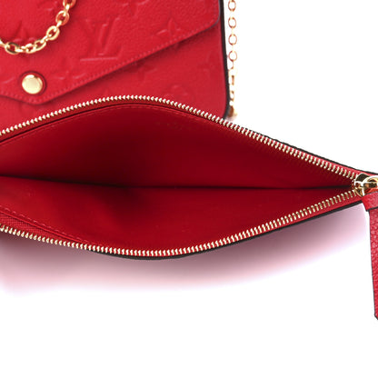 Louis Vuitton Empreinte Pochette Felicie Chain Wallet Scarlet 8 of 13