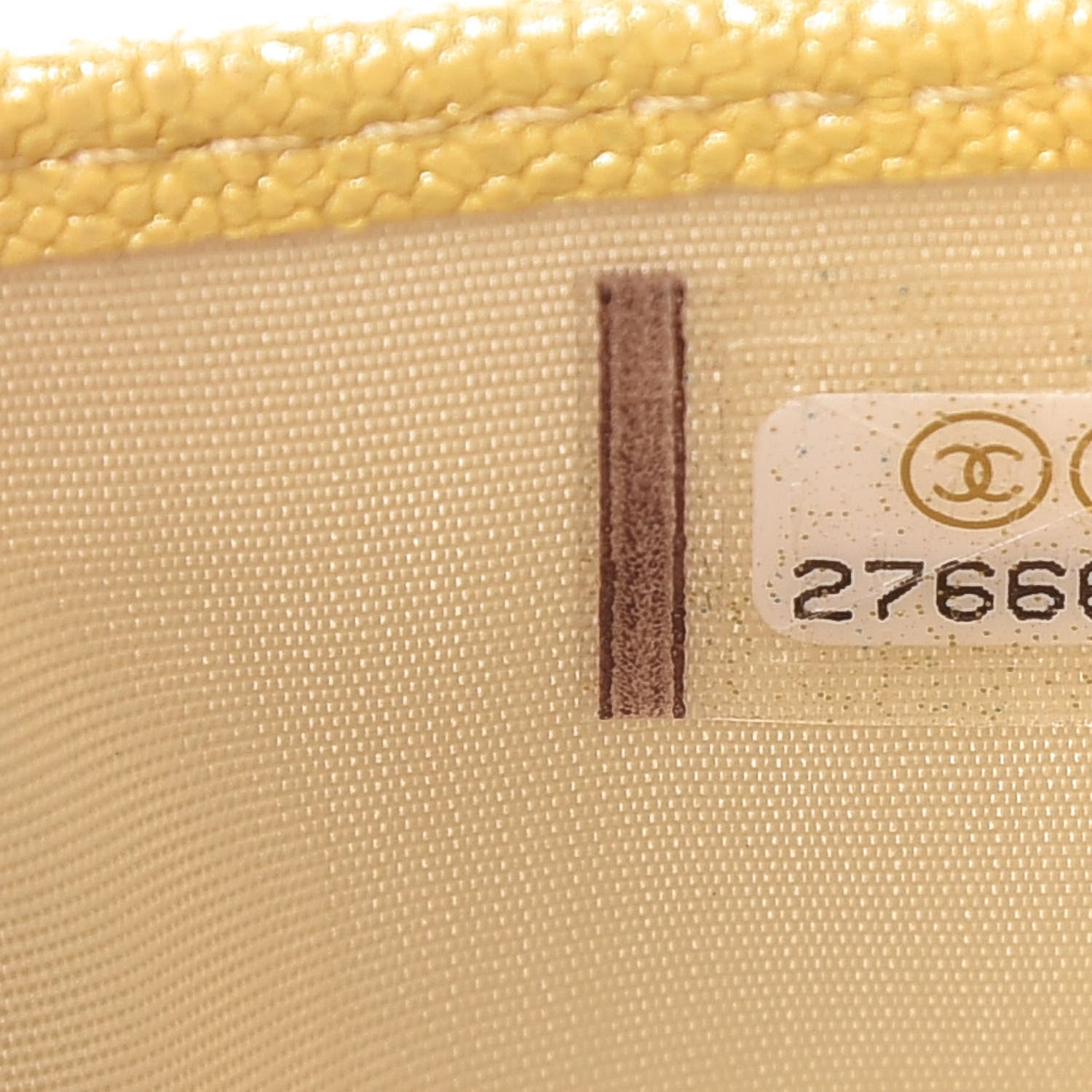 Chanel Iridescent Caviar Quilted Card Holder Yellow 8 of 9