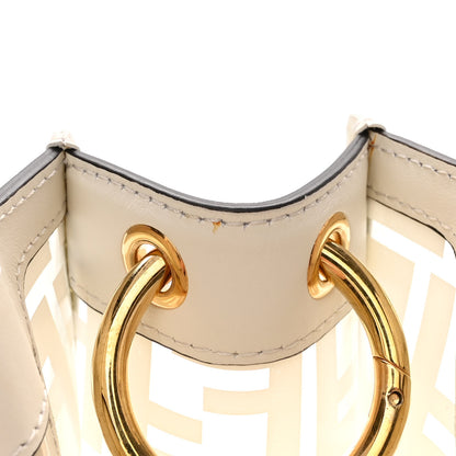 Fendi TPU FF Vitello Century Plexiglass Small Runaway Shopper Tote White 12 of 12