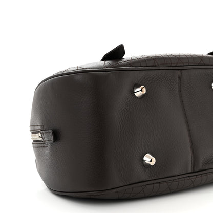 Christian Dior Deerskin Cannage Stitched Boston Dark Brown 9 of 11