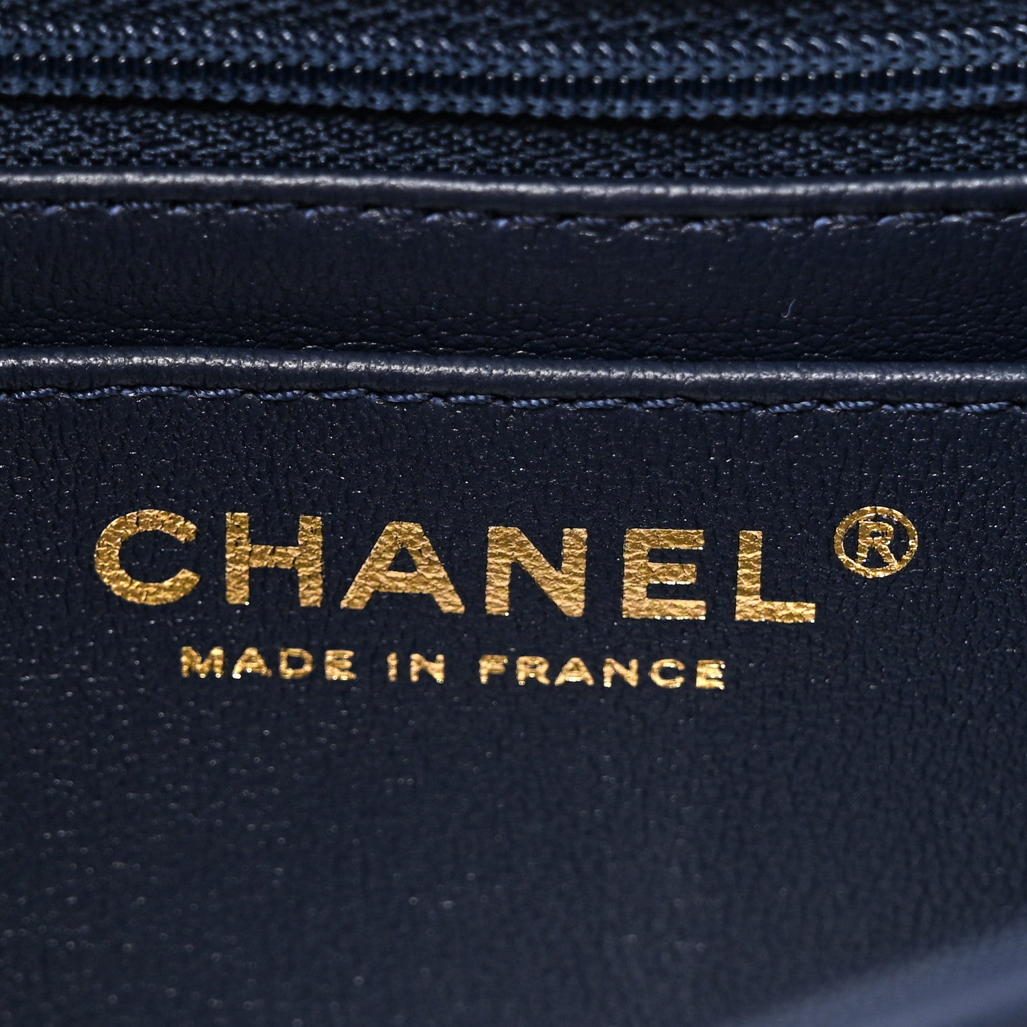 Chanel Shiny Caviar Quilted Mini Top Handle Flap Navy Blue 7 of 11