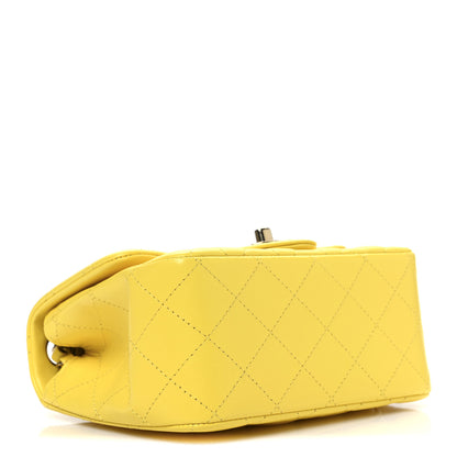 Chanel Lambskin Quilted Mini Square Flap Yellow 4 of 10